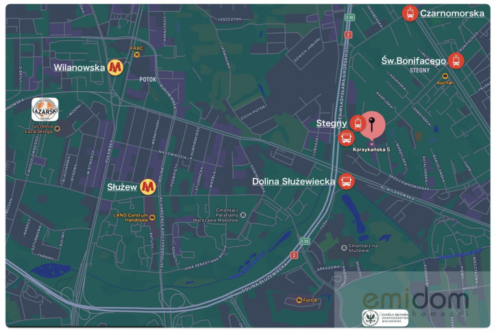 Mieszkanie Sprzedaż Warszawa Mokotów Korsykańska 15