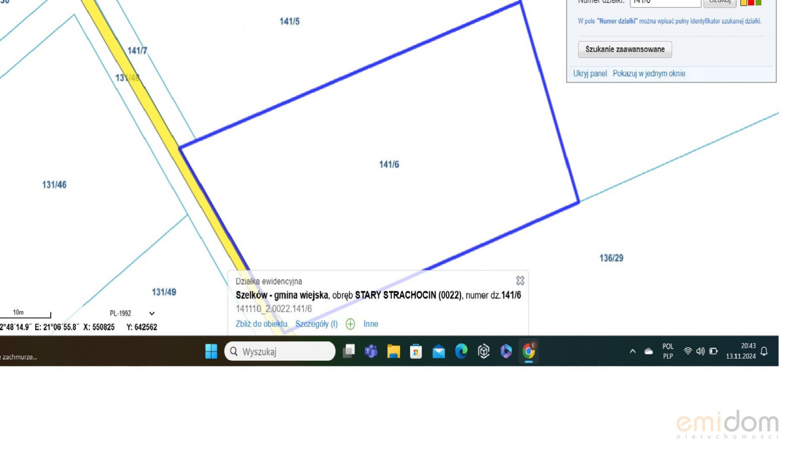 Działka Sprzedaż Stary Strachocin 3