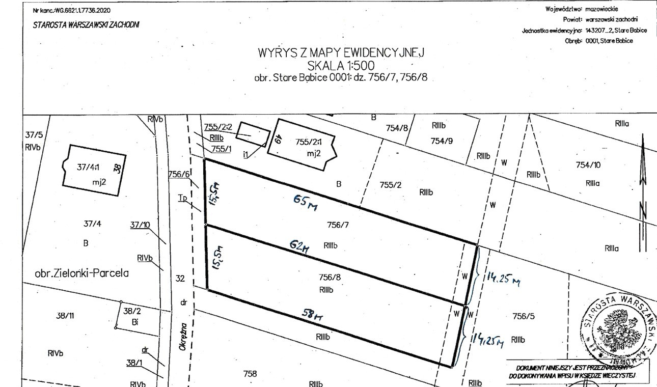 Działka Sprzedaż Stare Babice Okrężna 6