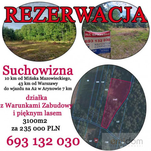 Działka Sprzedaż Suchowizna 1