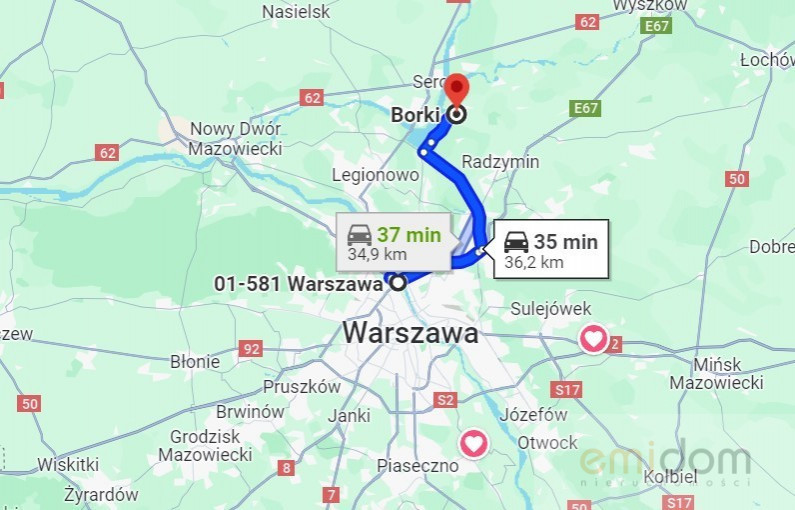 Działka Sprzedaż Borki Teresińska