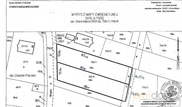Działka Sprzedaż Stare Babice Okrężna 7
