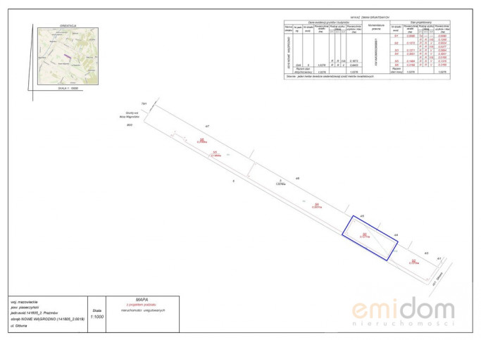 Działka Sprzedaż Nowe Wągrodno Główna 1